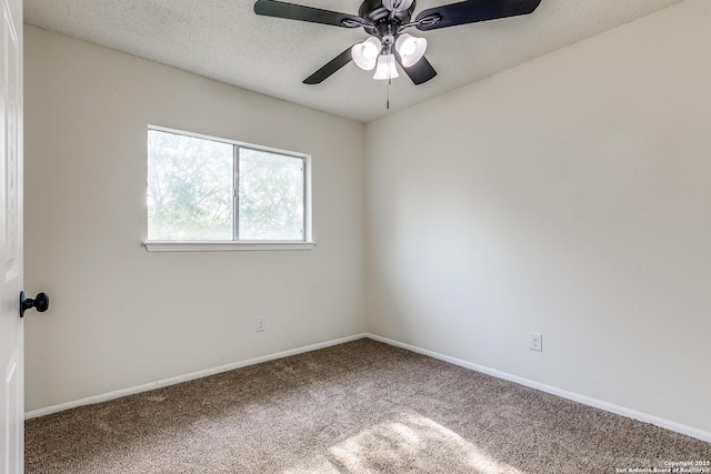 2602 Leslie Nicole, San Antonio, TX 78237 - carpeted empty room featuring baseboards, ceiling fan, and a textured ceiling