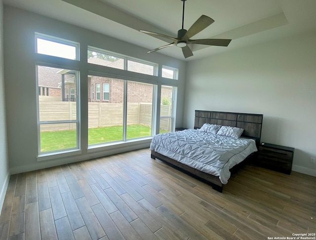 1185 Abelia, New Braunfels, TX 78132 - bedroom with wood finished floors, baseboards, and a ceiling fan