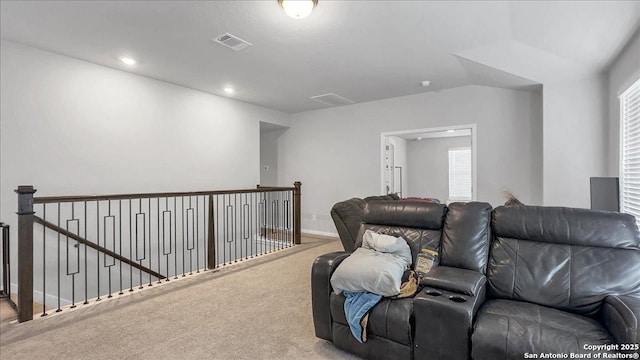 229 Colebrook Way, Cibolo, TX 78108 - carpeted living room with recessed lighting and baseboards