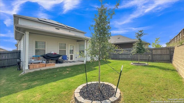 229 Colebrook Way, Cibolo, TX 78108 - rear view of house featuring a patio area and an outdoor fire pit