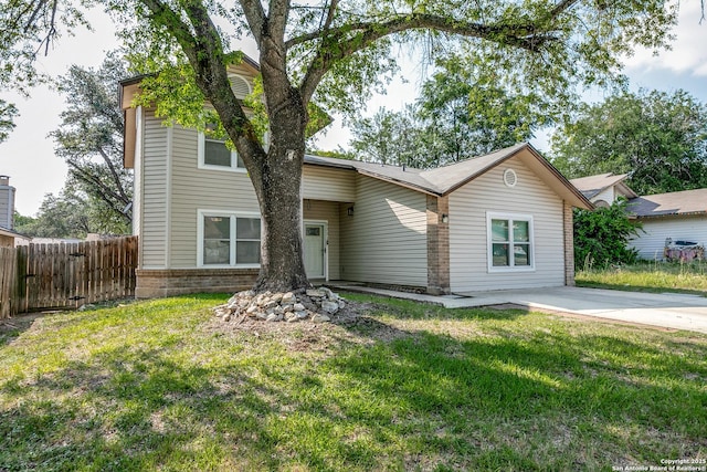 9331 Autumn Sunrise, San Antonio, TX 78254 - view of front of home with brick siding and a patio area