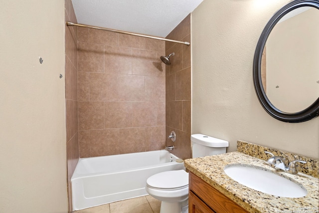 1215 Dezarae St, San Antonio, TX 78253 - bathroom with toilet, tub / shower combination, vanity, and tile patterned flooring