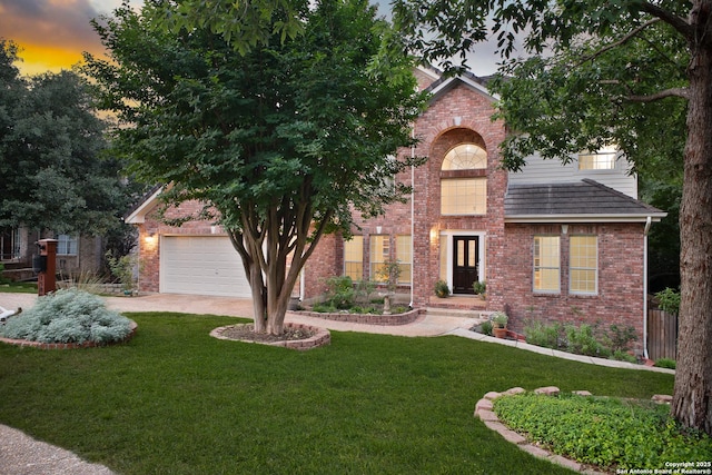 15808 Mission Rdg, San Antonio, TX 78232 - view of front of property featuring brick siding, an attached garage, and driveway