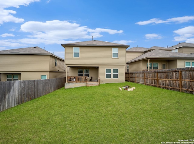 6416 Embankment, San Antonio, TX 78252 - back of property with a patio area