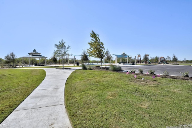 15134 Silver Tree, Von Ormy, TX 78073 - view of community with a gazebo and a yard
