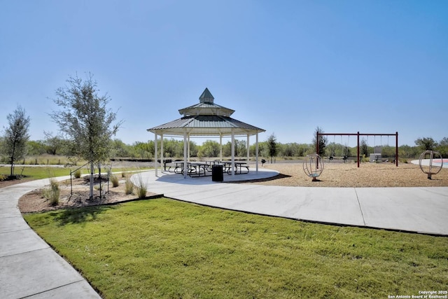 15134 Silver Tree, Von Ormy, TX 78073 - view of community with a yard and a gazebo