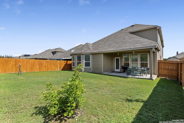 7618 Desperado, Boerne, TX 78015 - back of property with a patio and a shingled roof