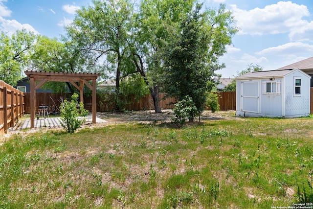 5922 Autumn Palms, San Antonio, TX 78242 - fenced backyard featuring a pergola and a patio