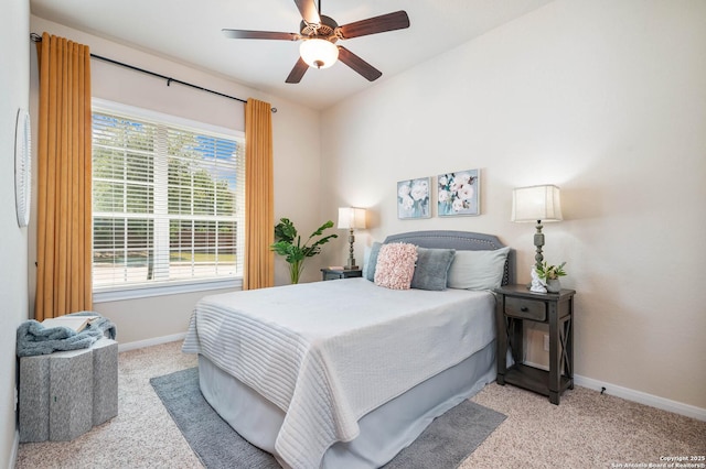 25318 Pleasant Bch, San Antonio, TX 78255 - bedroom with carpet, baseboards, and a ceiling fan
