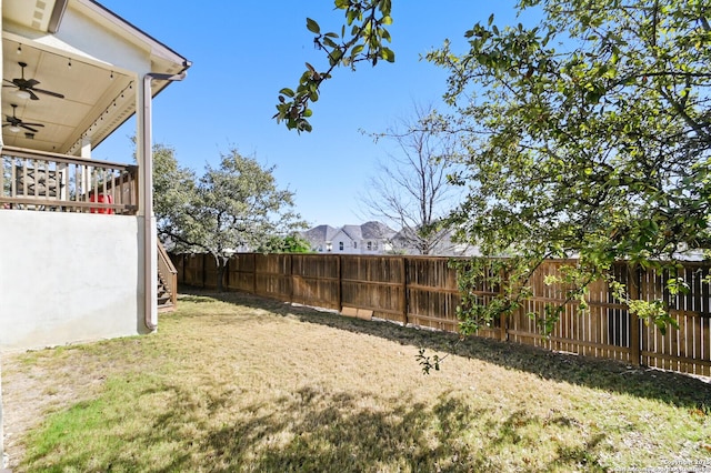 25318 Pleasant Bch, San Antonio, TX 78255 - view of yard featuring stairway and a ceiling fan