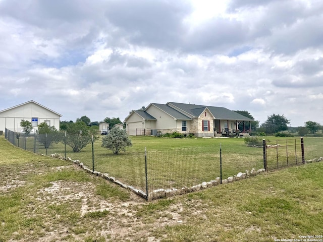 187 Tracks Trl, Center Point, TX 78010 - view of yard with an attached garage