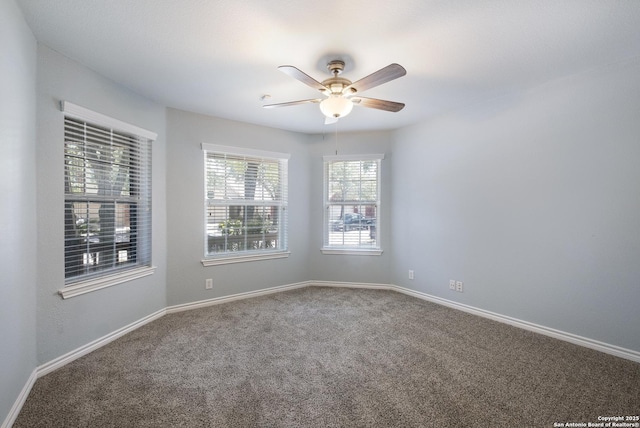 9911 Sable Arrow, San Antonio, TX 78251 - carpeted spare room featuring a ceiling fan and baseboards