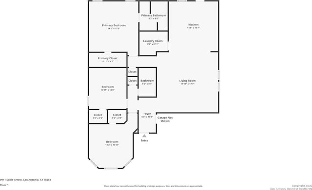 9911 Sable Arrow, San Antonio, TX 78251 - room layout