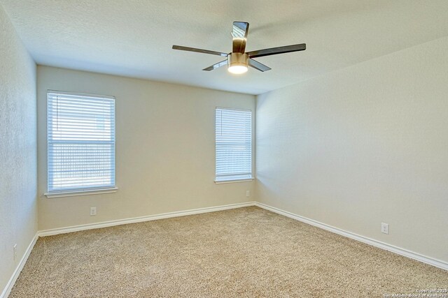 13351 Welsh Pony, San Antonio, TX 78254 - spare room featuring carpet flooring, baseboards, and a ceiling fan