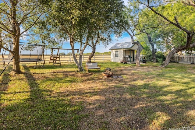 101 Country Ln, Castroville, TX 78009 - view of yard featuring an outbuilding
