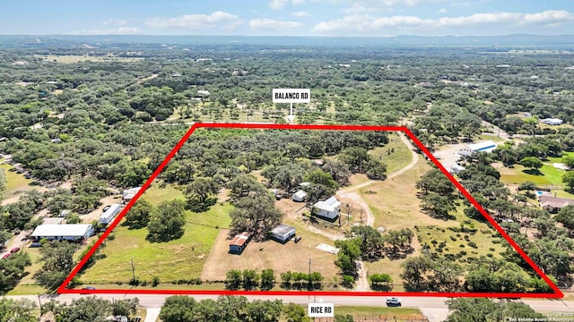 30951 Blanco Rd, Bulverde, TX 78163 - aerial overview of property's location featuring property boundaries highlighted