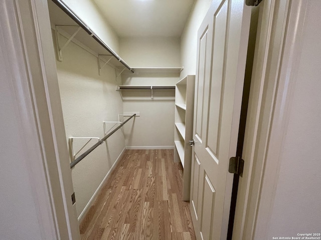 104 W W Unit 104, Comfort, TX 78013 - walk in closet featuring light wood-type flooring