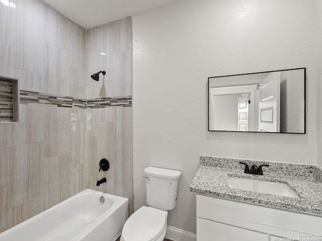 52 Peach Tree, Poteet, TX 78065 - full bathroom featuring vanity, toilet, and shower / tub combination