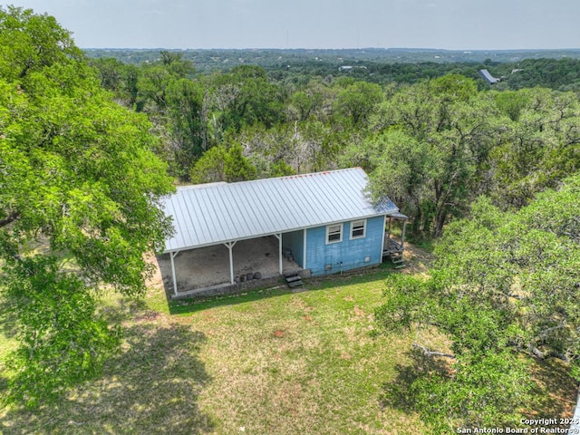 163 Eden Rnch, Canyon Lake, TX 78133 - aerial view of property and surrounding area featuring a forest