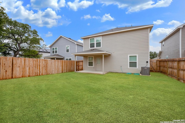 7341 Yucca Pl, San Antonio, TX 78253 - rear view of property featuring a patio area and central air condition unit