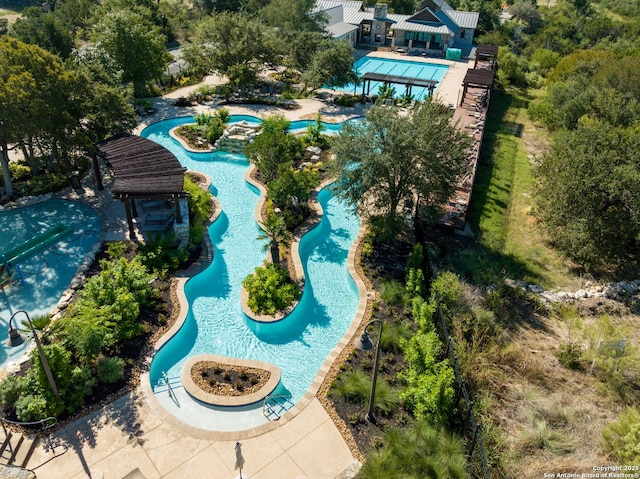 24321 Downhill Lie, San Antonio, TX 78261 - aerial view of property and surrounding area with a pool
