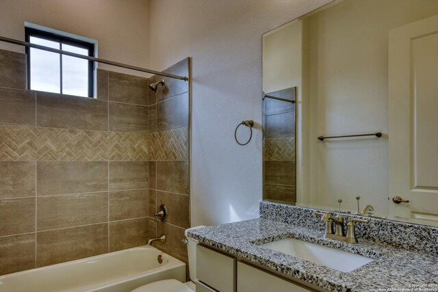 23350 Grande Vis, San Antonio, TX 78261 - full bath with vanity, bathing tub / shower combination, and toilet