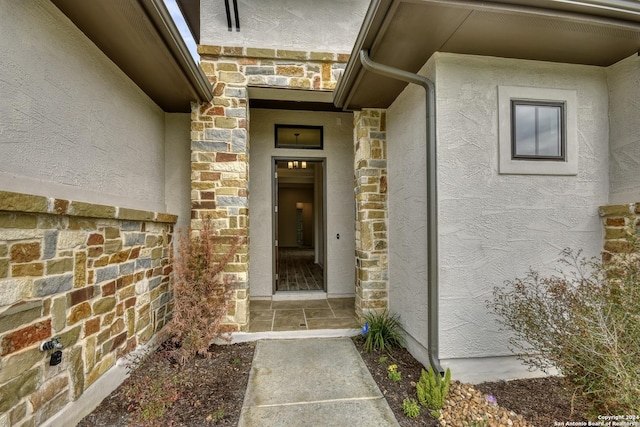 23350 Grande Vis, San Antonio, TX 78261 - entrance to property featuring stone siding and stucco siding