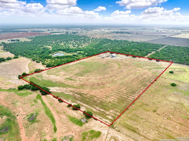 757 Joy, Floresville, TX 78114 - overview of rural landscape featuring property parcel outlined