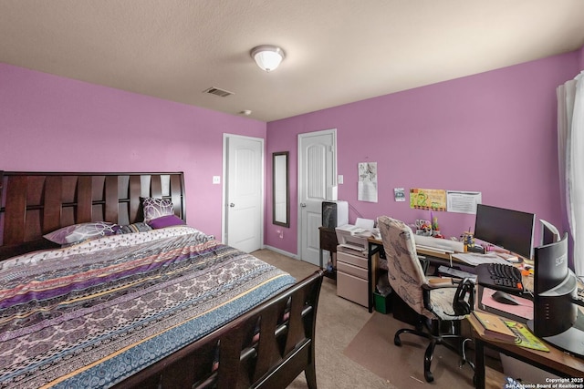 5602 Casa Martin, Katy, TX 77449 - bedroom featuring light carpet and an office area
