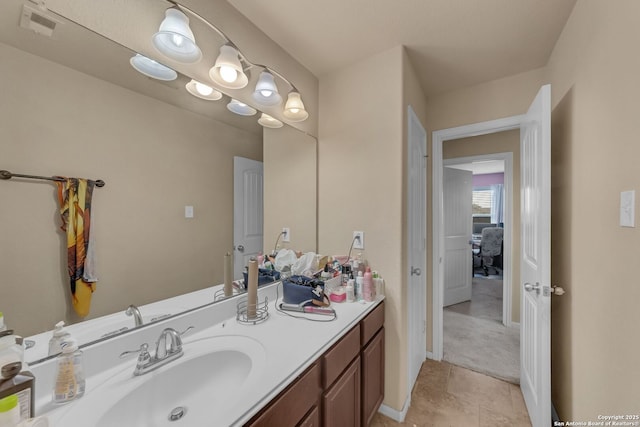 5602 Casa Martin, Katy, TX 77449 - bathroom featuring vanity and tile patterned floors
