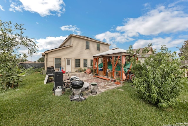 5602 Casa Martin, Katy, TX 77449 - back of property featuring a gazebo and a patio area