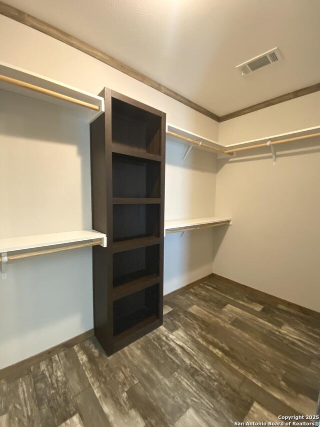 1727 Fm 1346, La Vernia, TX 78121 - walk in closet with dark wood-type flooring