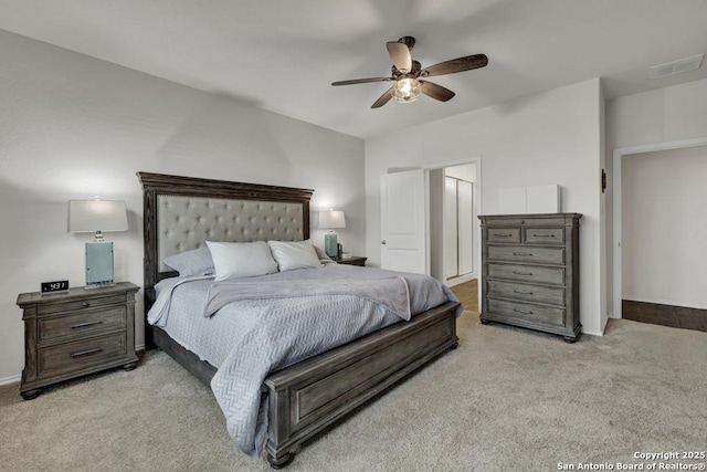 437 Signe, Seguin, TX 78155 - bedroom with carpet, a ceiling fan, and baseboards