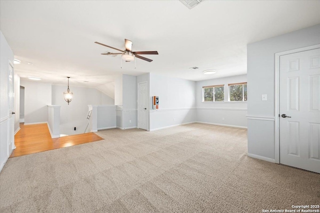 2630 Starlight Ct, San Antonio, TX 78261 - carpeted spare room with a ceiling fan and baseboards