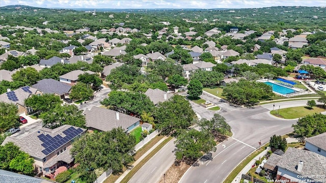 2630 Starlight Ct, San Antonio, TX 78261 - aerial perspective of suburban area featuring a pool area