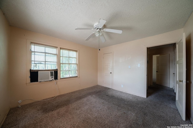115 Elmo, San Antonio, TX 78225 - unfurnished bedroom with carpet floors, a textured ceiling, ceiling fan, and cooling unit