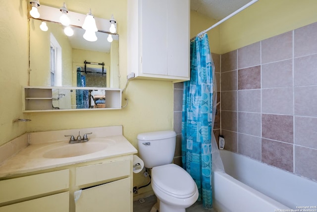 1230 Churing, San Antonio, TX 78245 - bathroom with toilet, vanity, and shower / tub combo