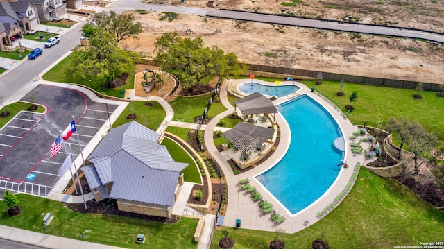 13442 Cosette Xing, San Antonio, TX 78253 - drone / aerial view of a pool area