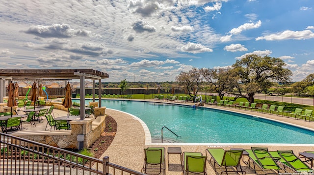 13442 Cosette Xing, San Antonio, TX 78253 - community pool with a patio and a pergola