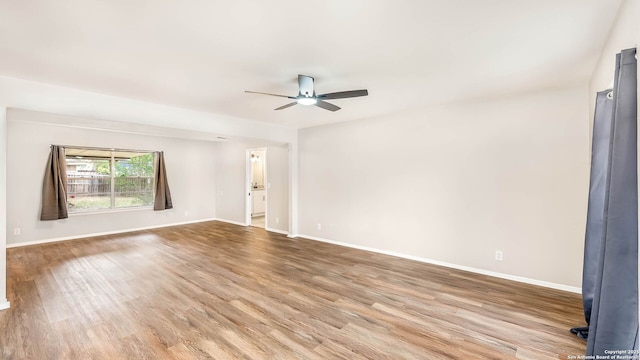 2130 Fort Sumter, San Antonio, TX 78245 - spare room with ceiling fan, wood finished floors, and baseboards
