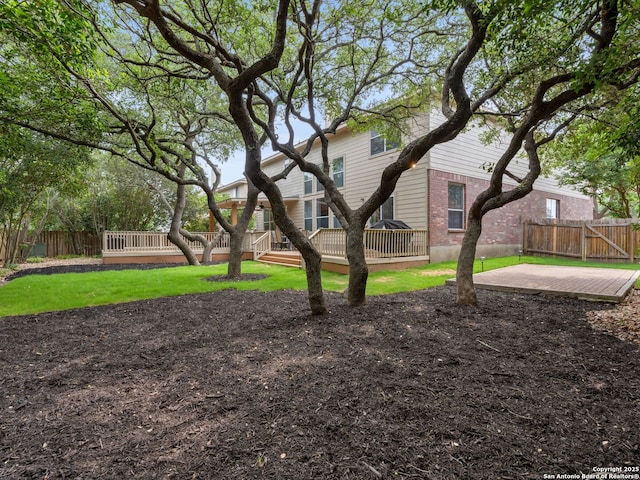 627 Midway, San Antonio, TX 78258 - view of yard featuring a deck