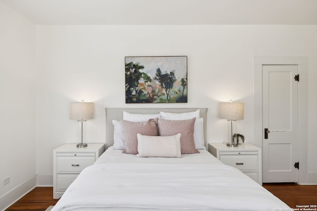 418 Eleanor, San Antonio, TX 78209 - bedroom with dark wood finished floors and baseboards
