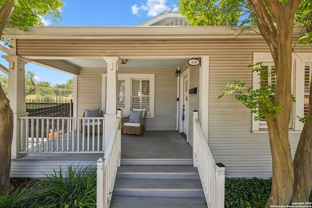 418 Eleanor, San Antonio, TX 78209 - doorway to property with covered porch