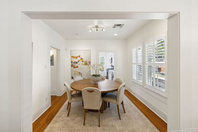 418 Eleanor, San Antonio, TX 78209 - dining space featuring wood finished floors and baseboards