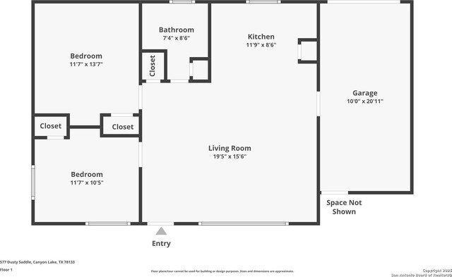 577 Dusty Saddle, Canyon Lake, TX 78133 - room layout