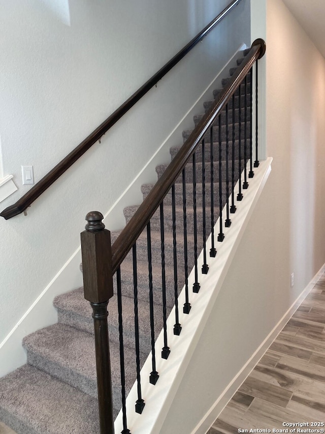 759 Fort Leonard, San Antonio, TX 78245 - staircase featuring wood finished floors and baseboards