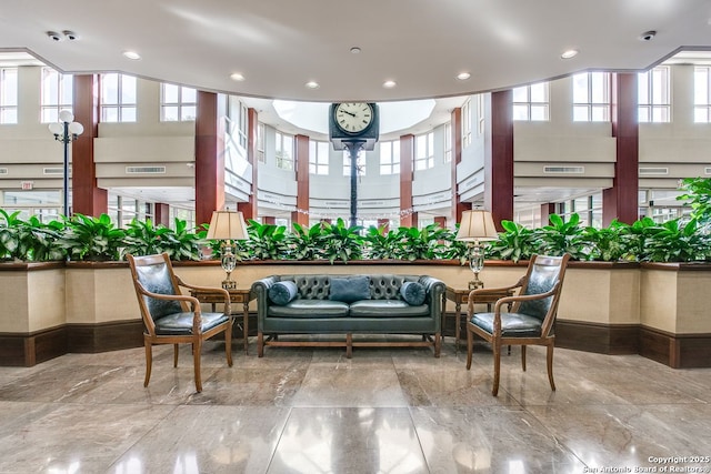 1 Towers Park Ln Unit 1108, San Antonio, TX 78209 - community lobby with a security system and recessed lighting