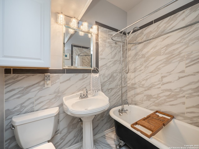 2275 Huber Rd, Seguin, TX 78155 - full bathroom with tile walls and toilet