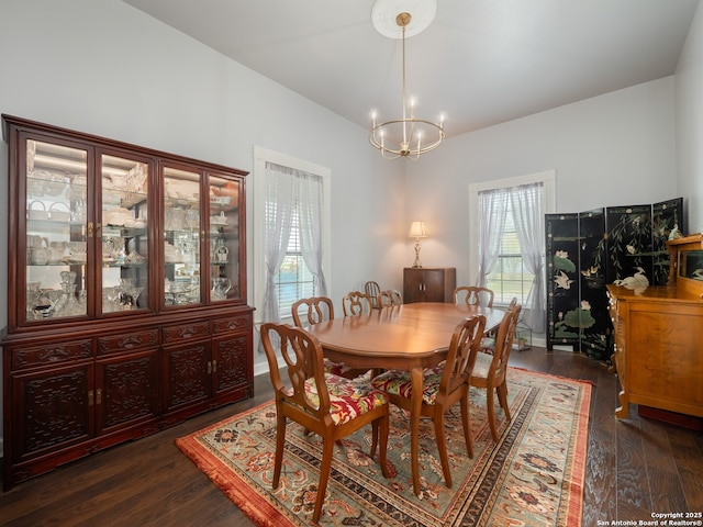 2275 Huber Rd, Seguin, TX 78155 - dining room with a chandelier and dark wood finished floors