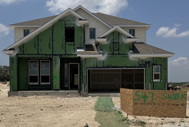 547 White Oak, Castroville, TX 78009 - property in mid-construction with a shingled roof and stucco siding